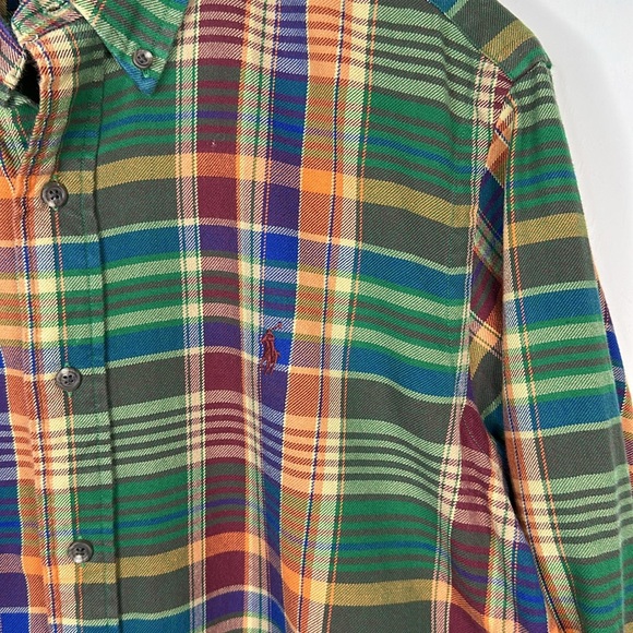 Ralph Lauren Plaid Long Sleeve Button Front Flannel Shirt - Picture 2 of 4